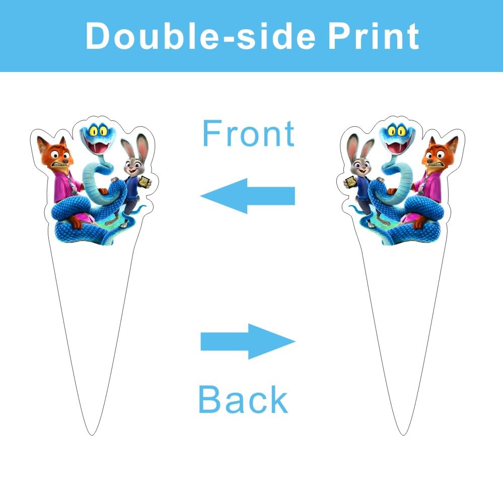 Rosdeer Zootopia 2 cupcake topper hero-1 brightens cupcakes for a themed treat.