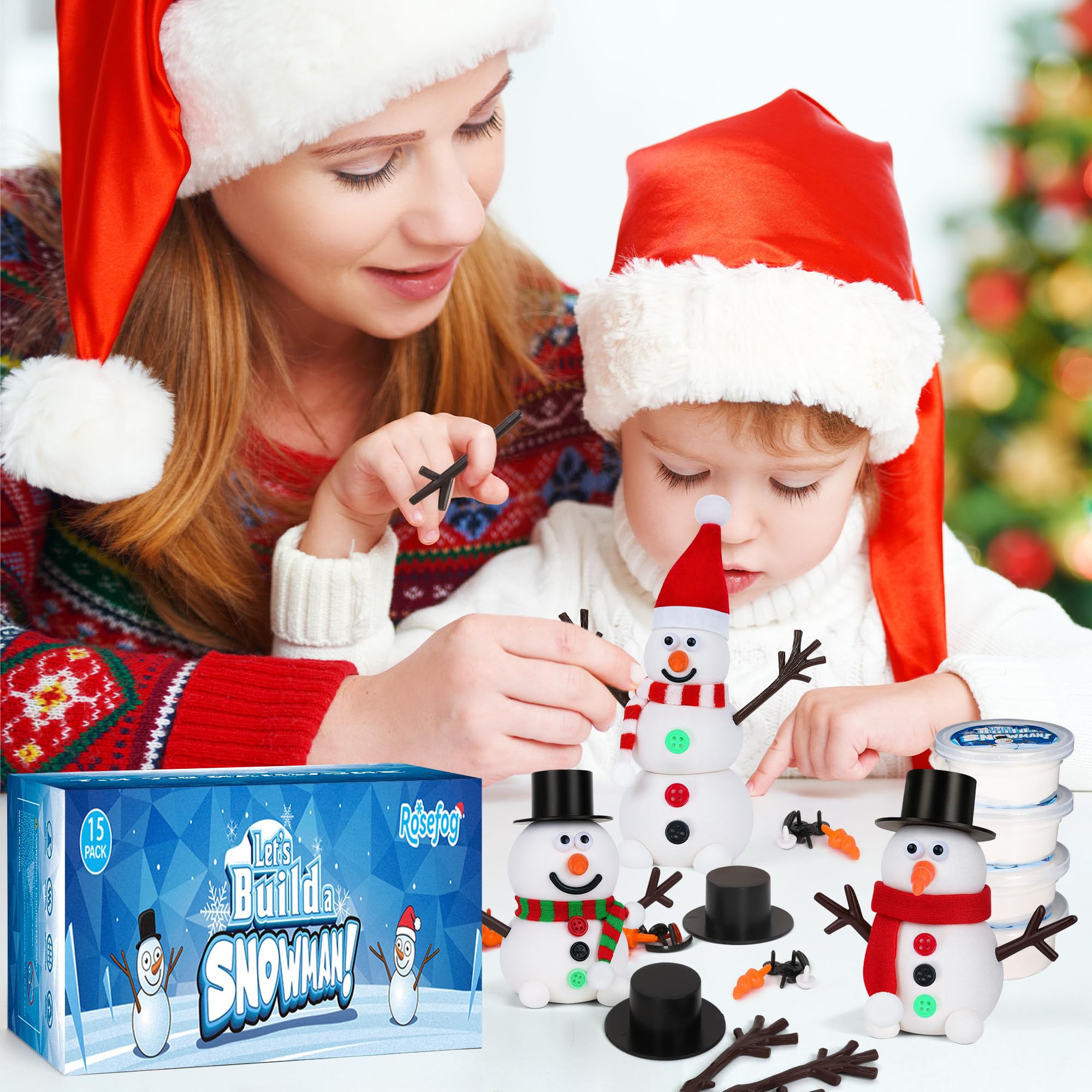RoseFog Snowman eyes help craft friendly expressions in kids' crafts.