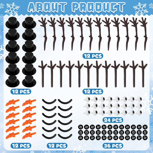 RoseFog snowman facial accessories for imaginative play