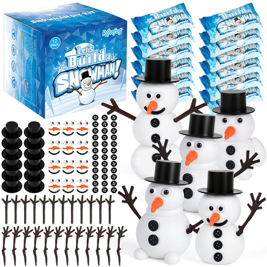 RoseFog Snowman Kit 12-pack for kids’ festive crafts and decor