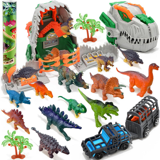 ROSEORGUN dinosaur toy with 12 figures for imaginative play and learning