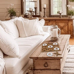 Rotatingpals Tic Tac Toe on the coffee table for casual gatherings