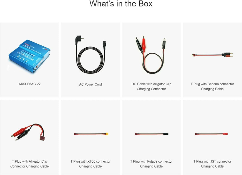 RotorLogic SKYRC iMAX B6AC V2 included cables ready for setup