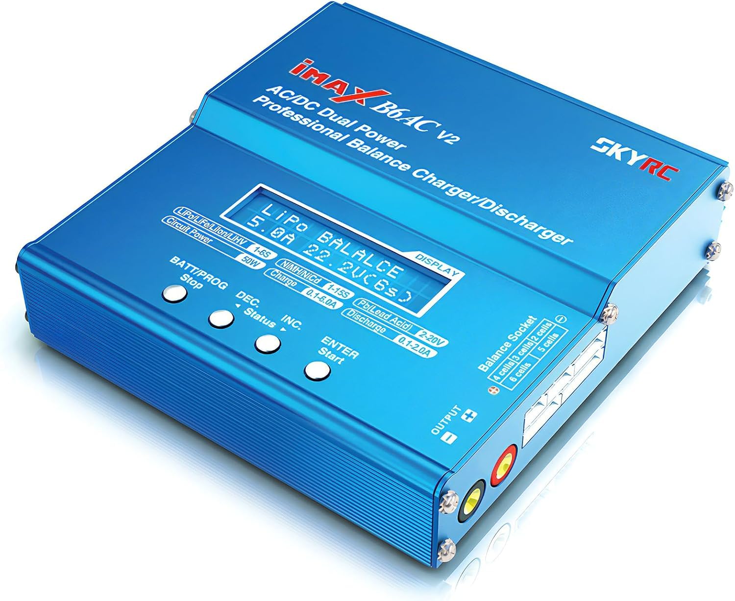 RotorLogic SKYRC iMAX B6AC V2 charger front view with compact design and precise control