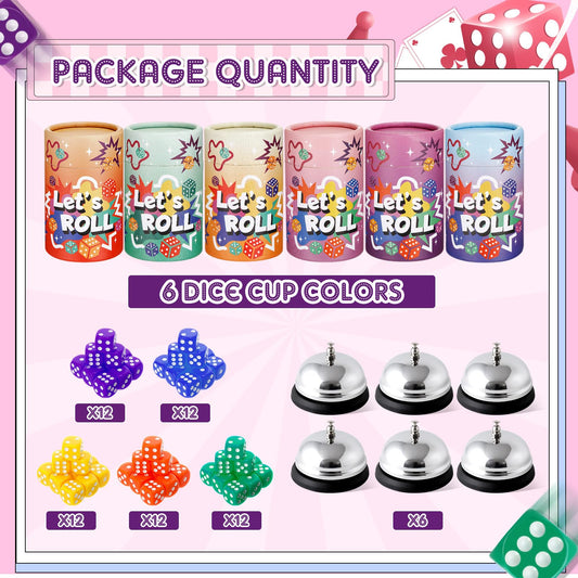 RoundFunny bunco 72 colorful dice for vibrant game nights.