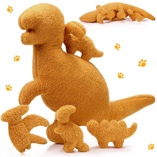 RoundFunny 16-inch Tyrannosaurus nugget pillow for cozy play and décor