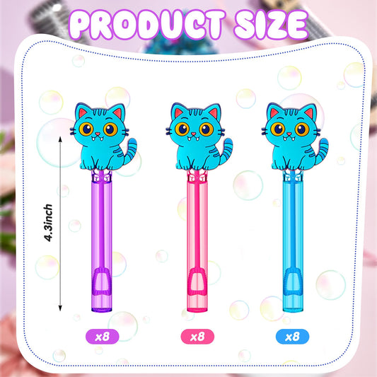 RoundFunny pink cat bubble wand highlighting colorful mood for themed celebrations.