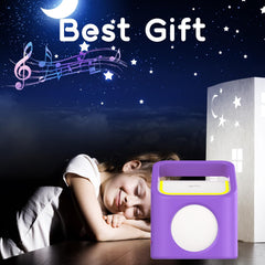 ROUNKIN silicone case for Yoto 3rd Gen purple handle for easy carrying
