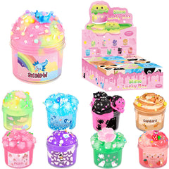 Rowecvce blind box slime kit 9-pack, colorful surprise slimes for kids' play