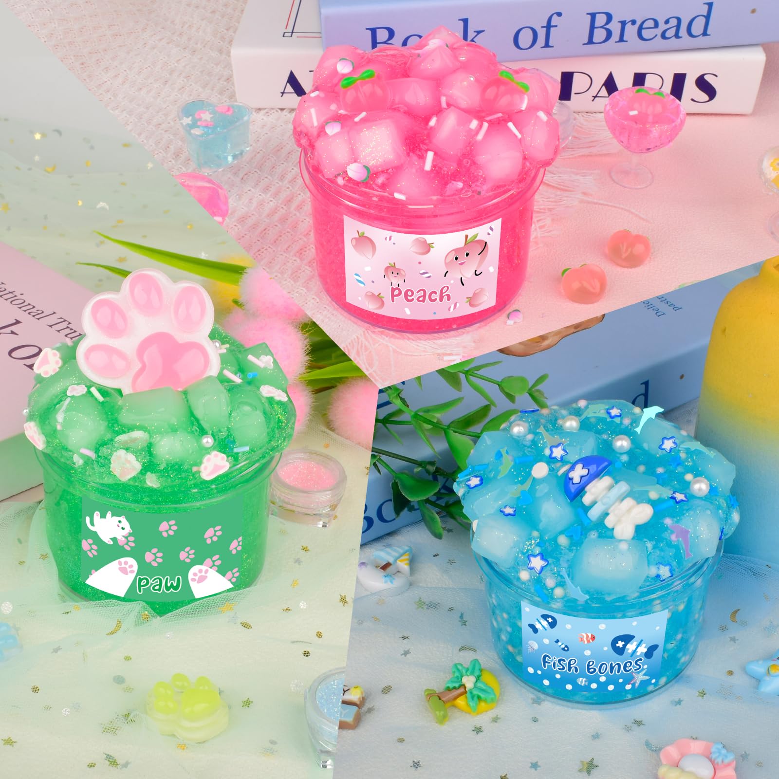 Rowecvce butter slime swatch with vibrant colors and glossy finish