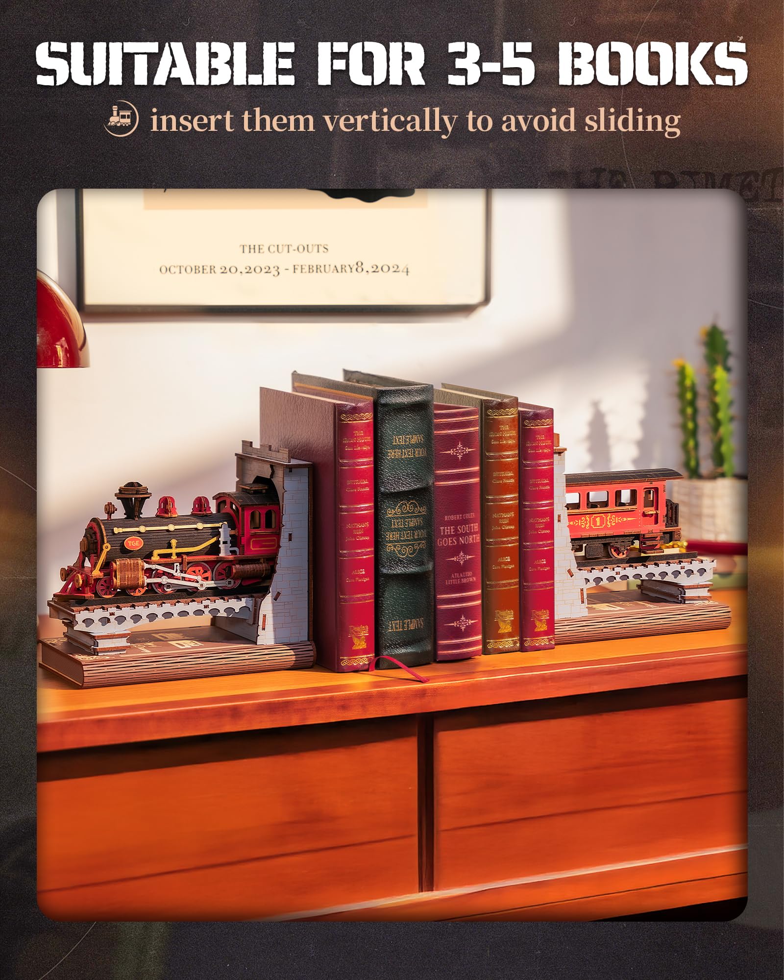 Rowood Book Nook on shelf display enhances living room decor