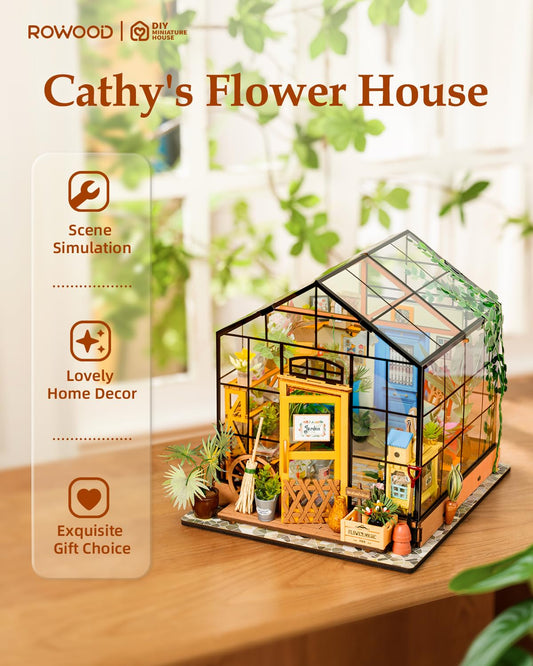 Rowood Cathy’s Flower House interior detail, inviting miniature room view