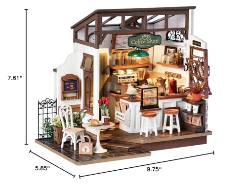 Rowood Coffee Miniature House Kit birthday-present idea for craft lovers.