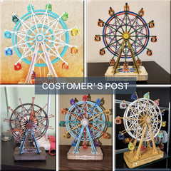 Rowood Ferris Wheel assembled on shelf as whimsical decor