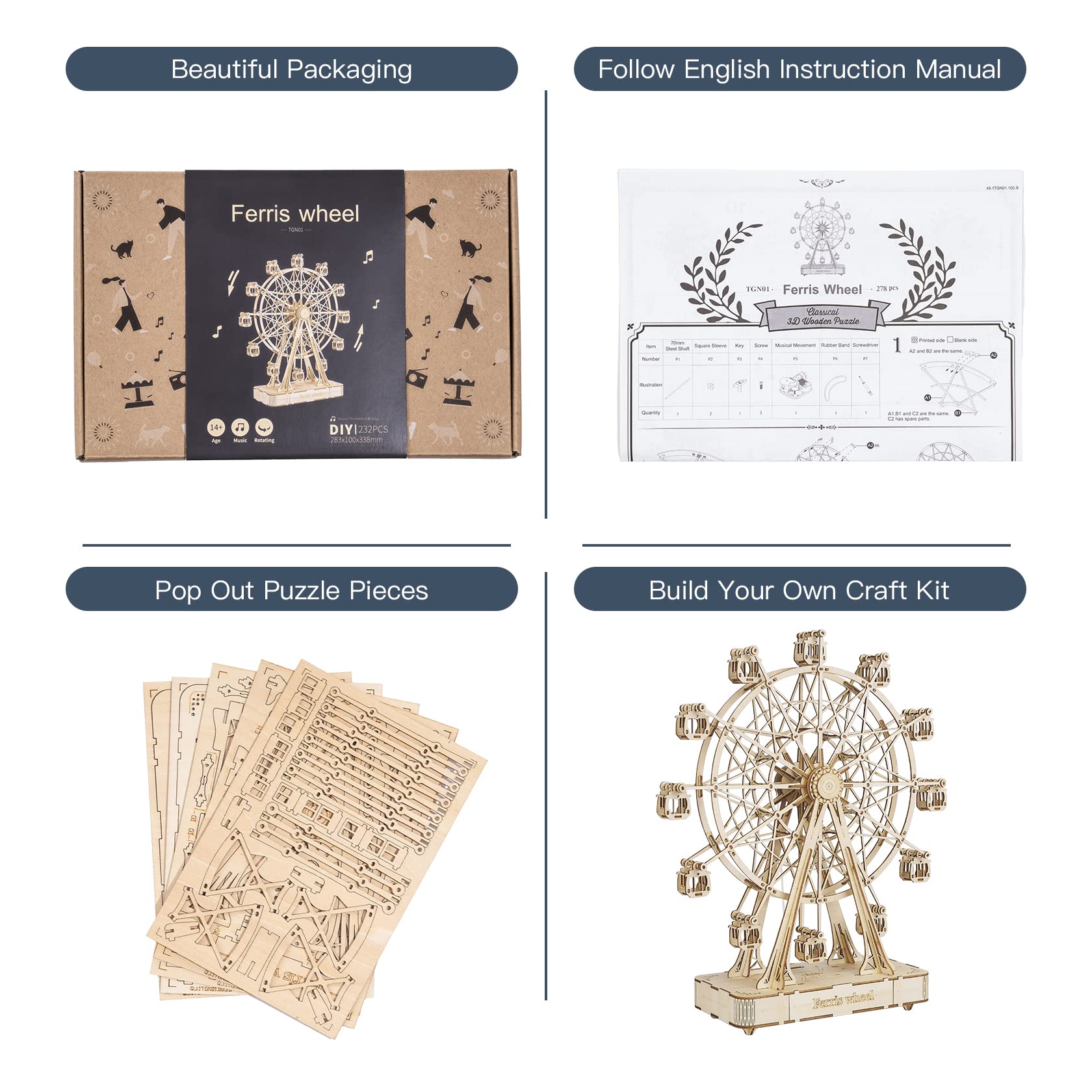 Rowood Ferris Wheel gift packaging suggests a thoughtful present