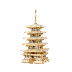 Rowood Five-storied Pagoda packaging showing full contents for planning