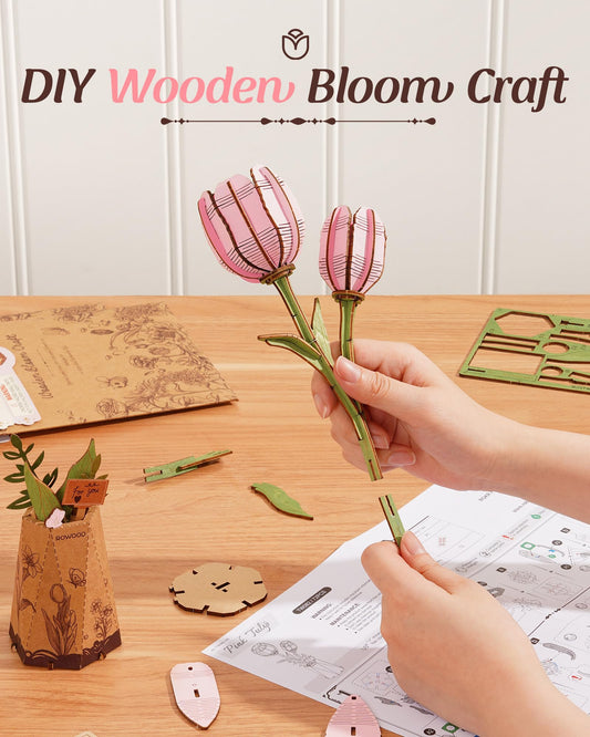 Rowood flower petal detail close-up, showcasing craftsmanship for collectors and DIY enthusiasts.