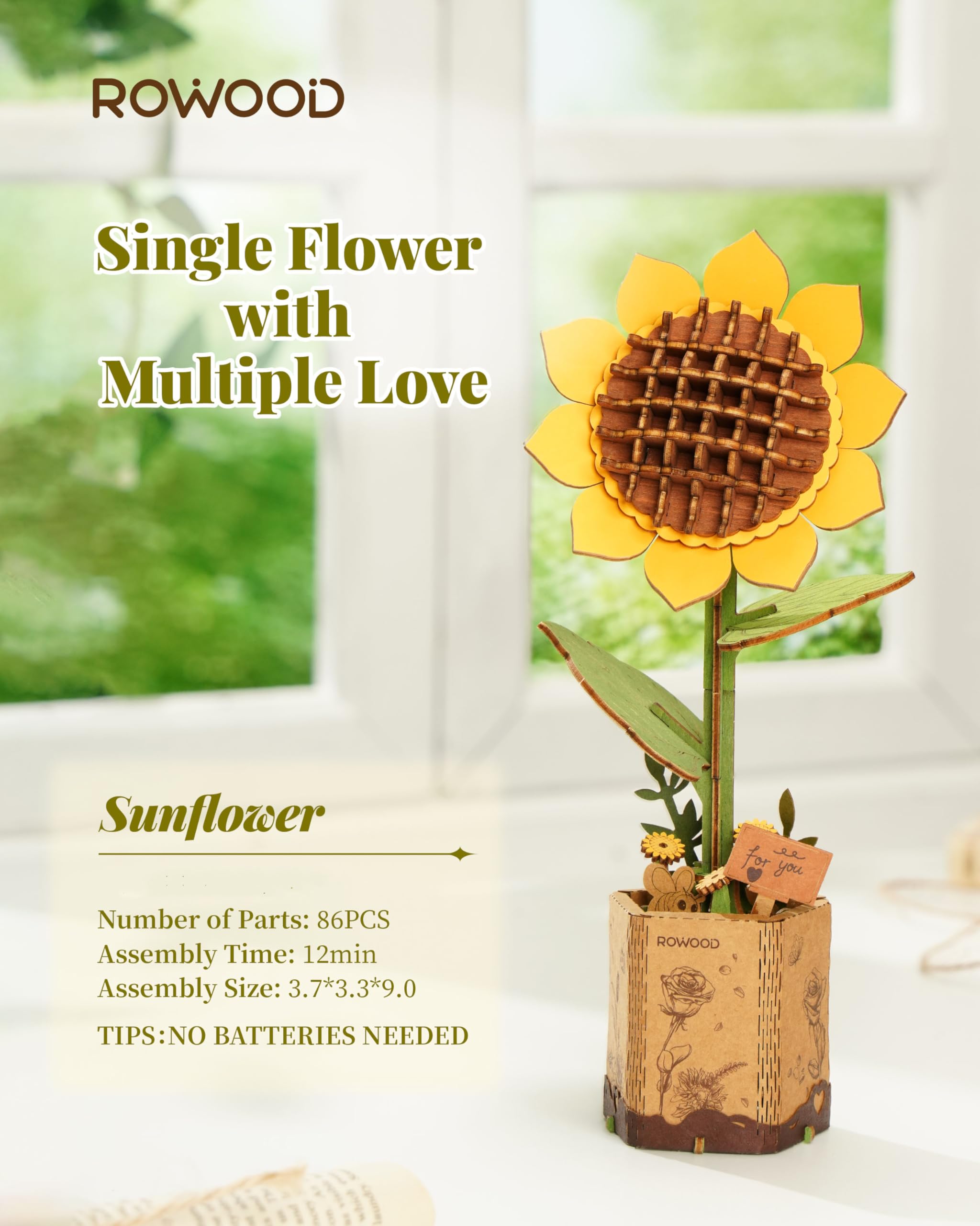 Rowood flower stem adjustment demonstrates customizable bouquet height