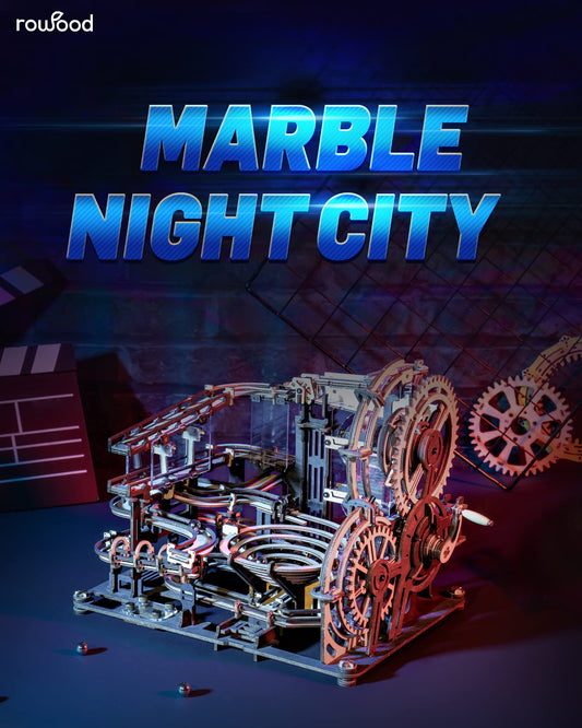 Rowood Marble Night City LGA01 crank action demonstrates smooth rotation for satisfying play.