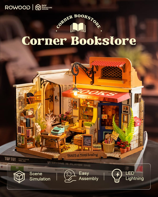 Rowood Dollhouse Kit easy snap-lock assembly for stress-free creative building.