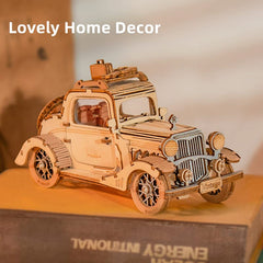 Rowood model car kit with deluxe finish highlighting laser-cut craftsmanship.