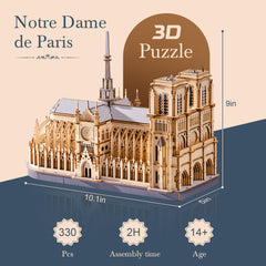 Rowood Notre-Dame Cathedral 3D puzzle two hour assembly for adults