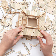 Rowood pagoda side-view detail emphasizing layered architecture