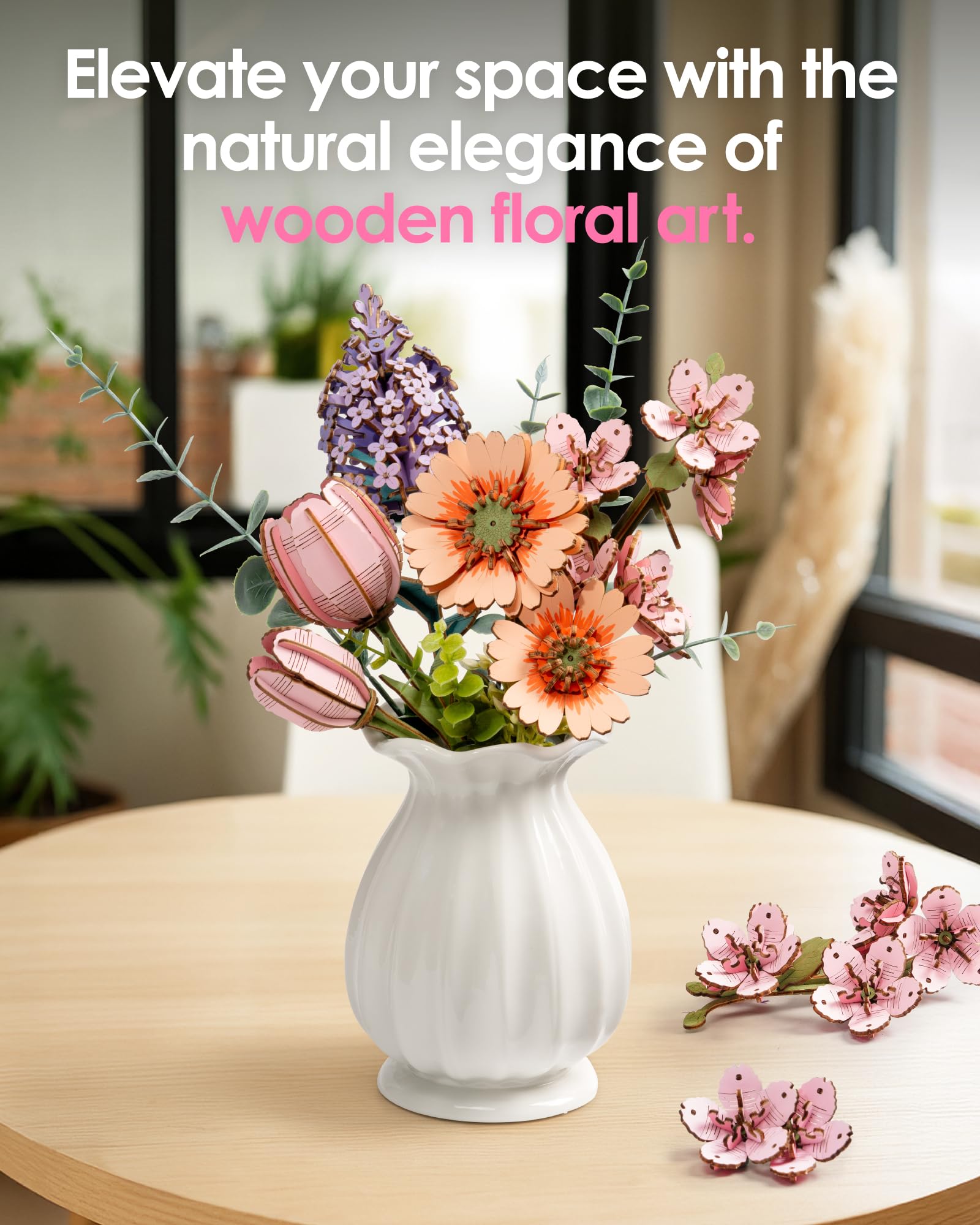 Rowood pink carnation styling options with other kits for unique arrangements