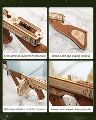 Rowood puzzle pieces showing compact, intricate laser-etched details.