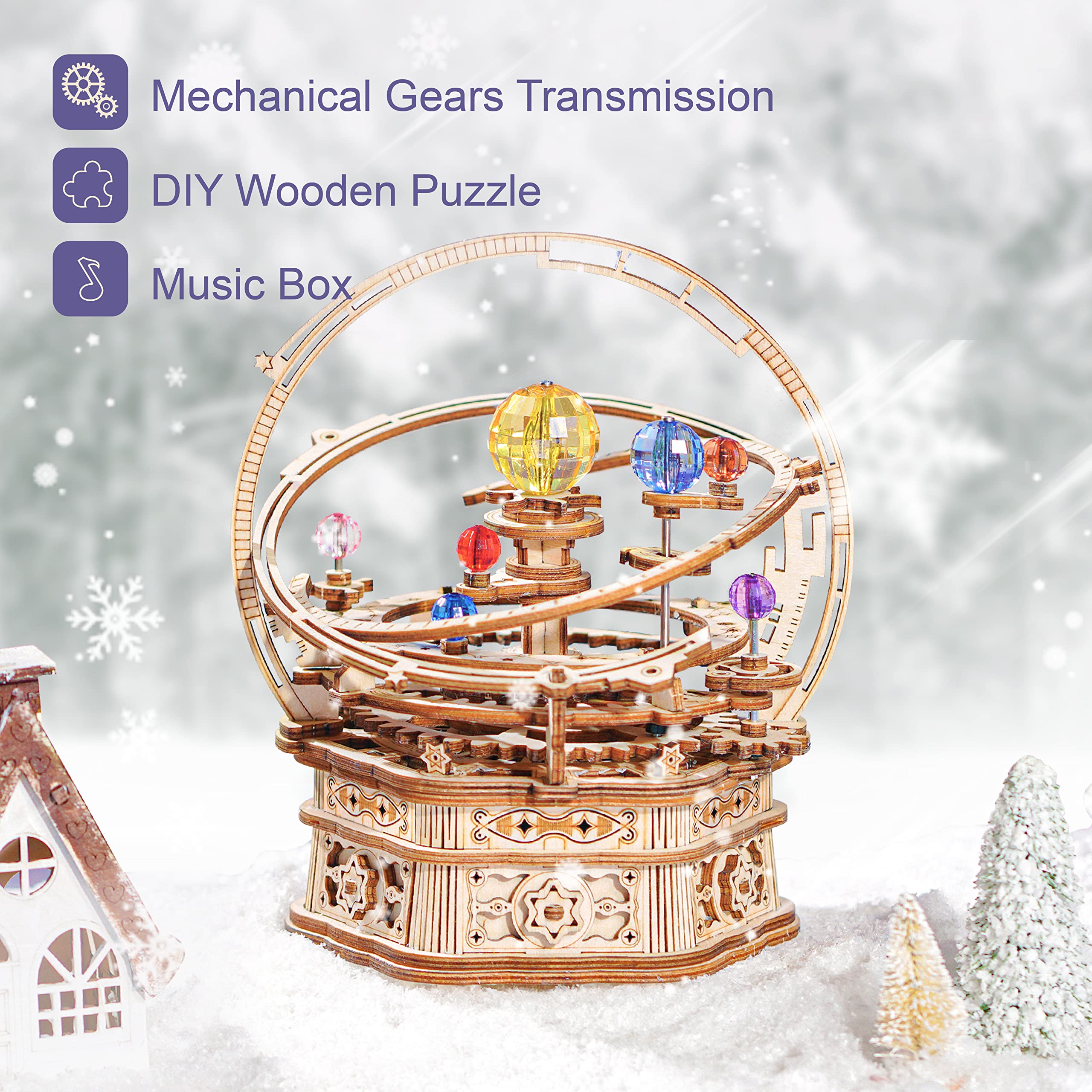 rowood starry night 3d puzzle pieces ready for easy assembly and satisfaction