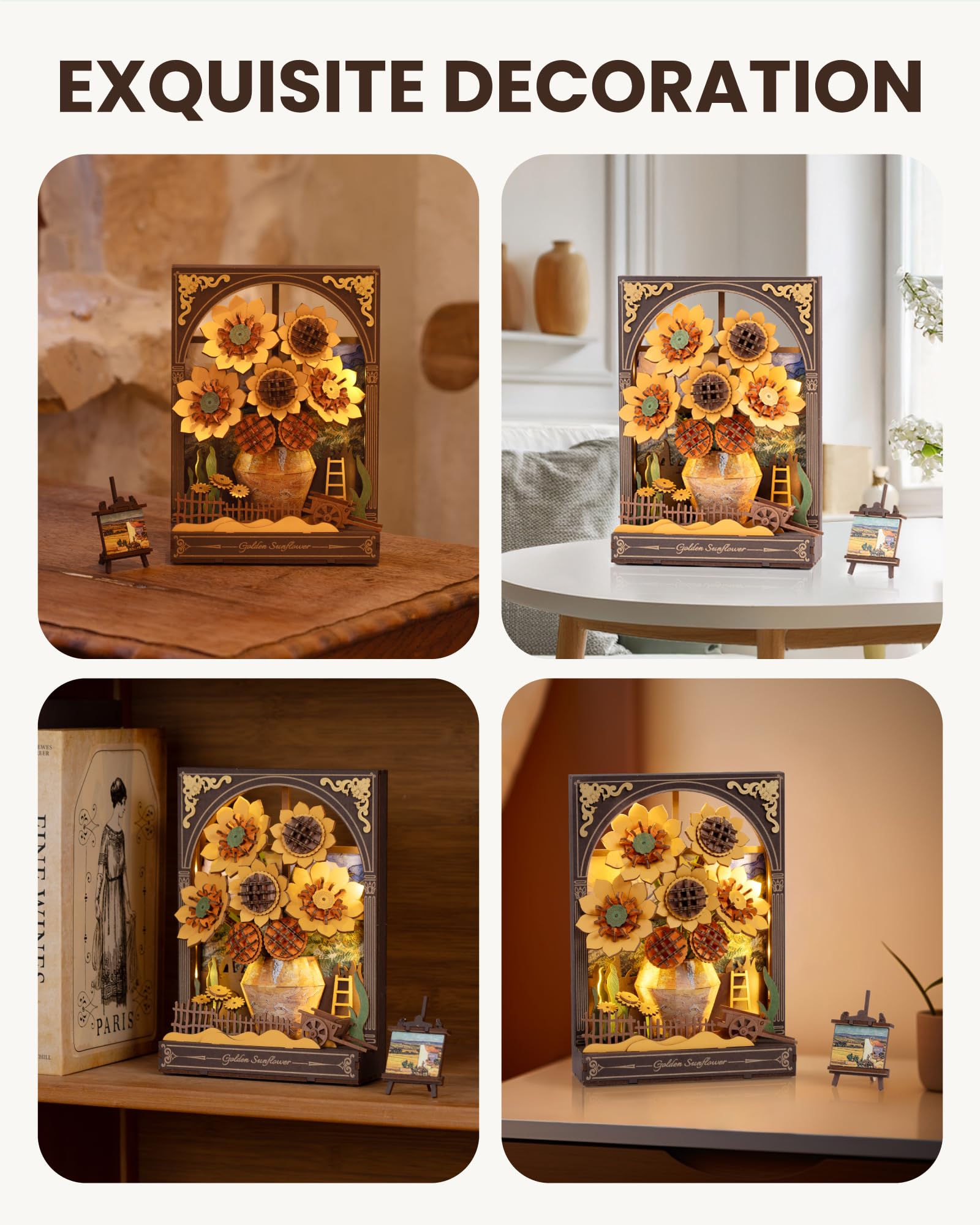 Rowood Sunflower wall art doubles as a bold decor statement.