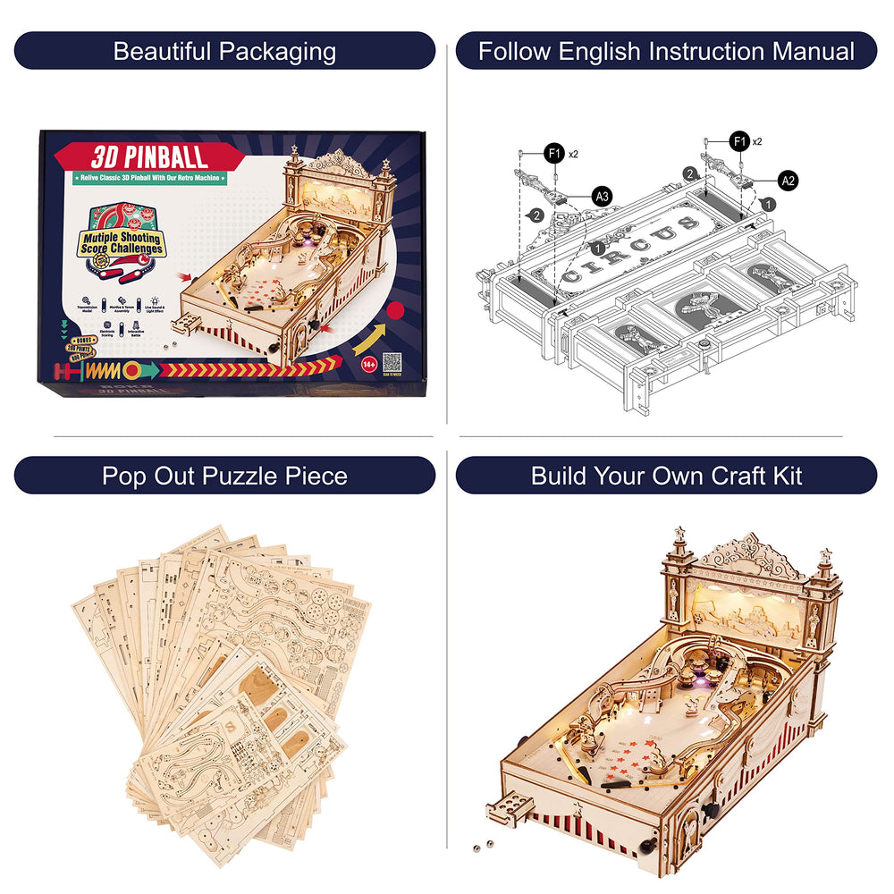 Rowood wood grain detail adds authentic craft appeal to the model.