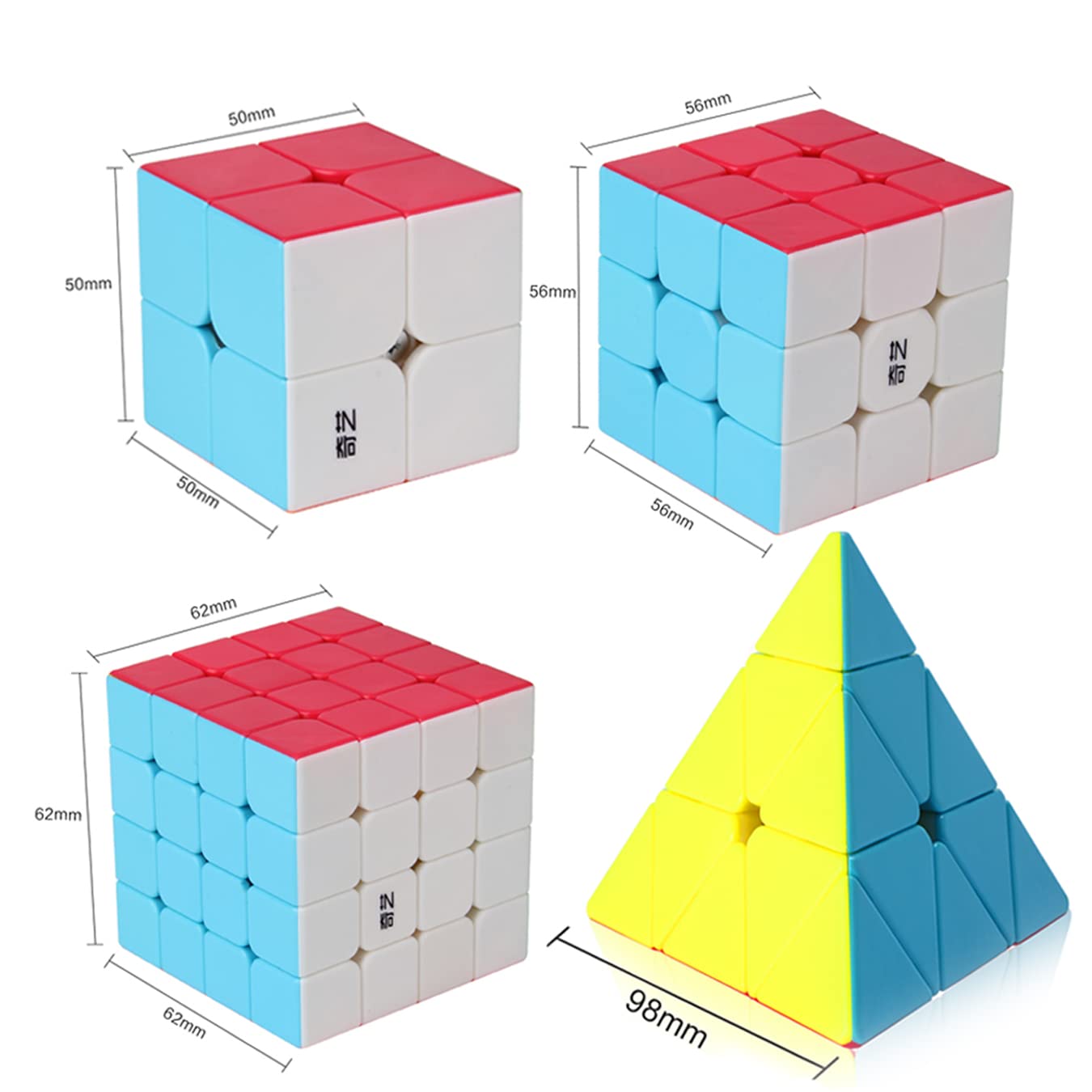 Roxenda 3x3 speed cube angled view showing fast, smooth turning.