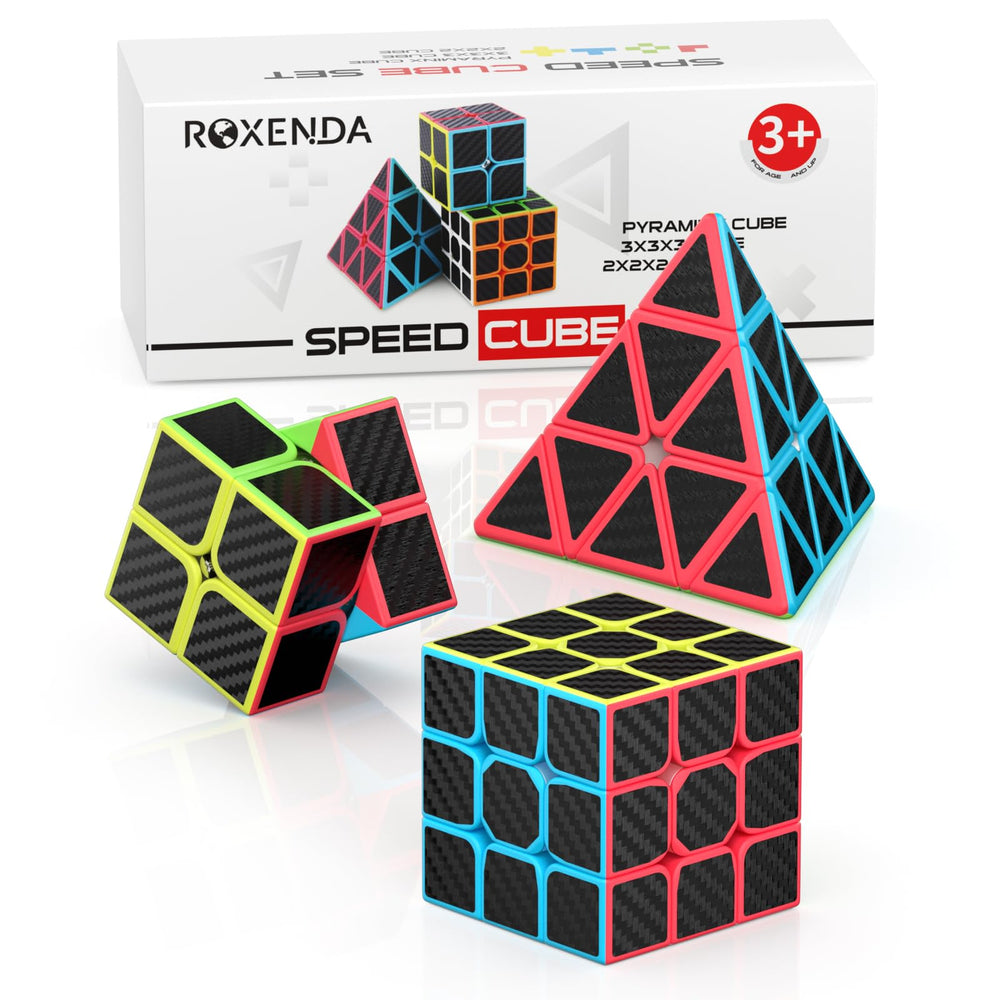 Roxenda Speed Cube Set 2x2x2 front view with vibrant colors for quick twists.
