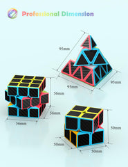Roxenda Speed Cube Set 3x3x3 side view highlighting smooth turning.