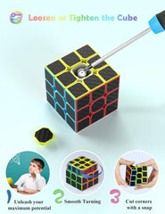 Roxenda Speed Cube Set portable case for on-the-go practice.
