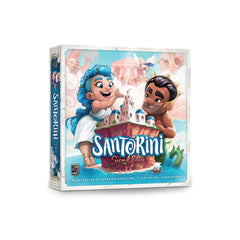 Roxley Games Santorini Second Edition uses vibrant components for tactile, visually striking tabletop moments.