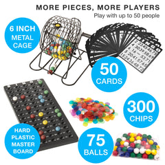 Royal Bingo Supplies jumbo balls, 75 high-contrast numbers, easy visibility for larger groups.