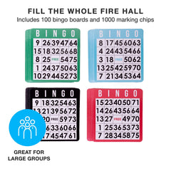 Royal Bingo Supplies 1000 multicolor chips for varied, engaging games.