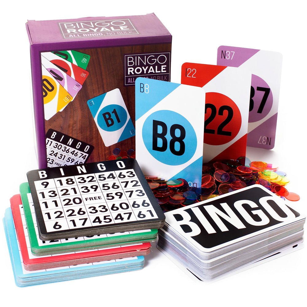 Royal Bingo Supplies calling cards deck for quick, large-group bingo sessions.