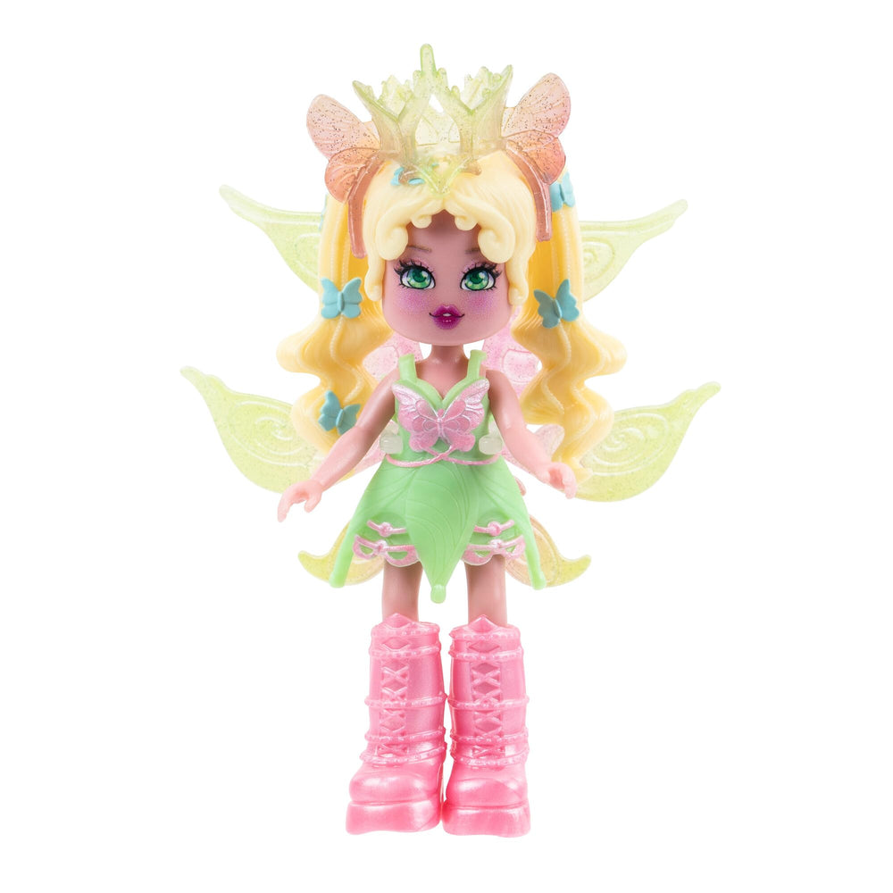 Royale High Nature Fairy held in hand to show 3-inch size and portability
