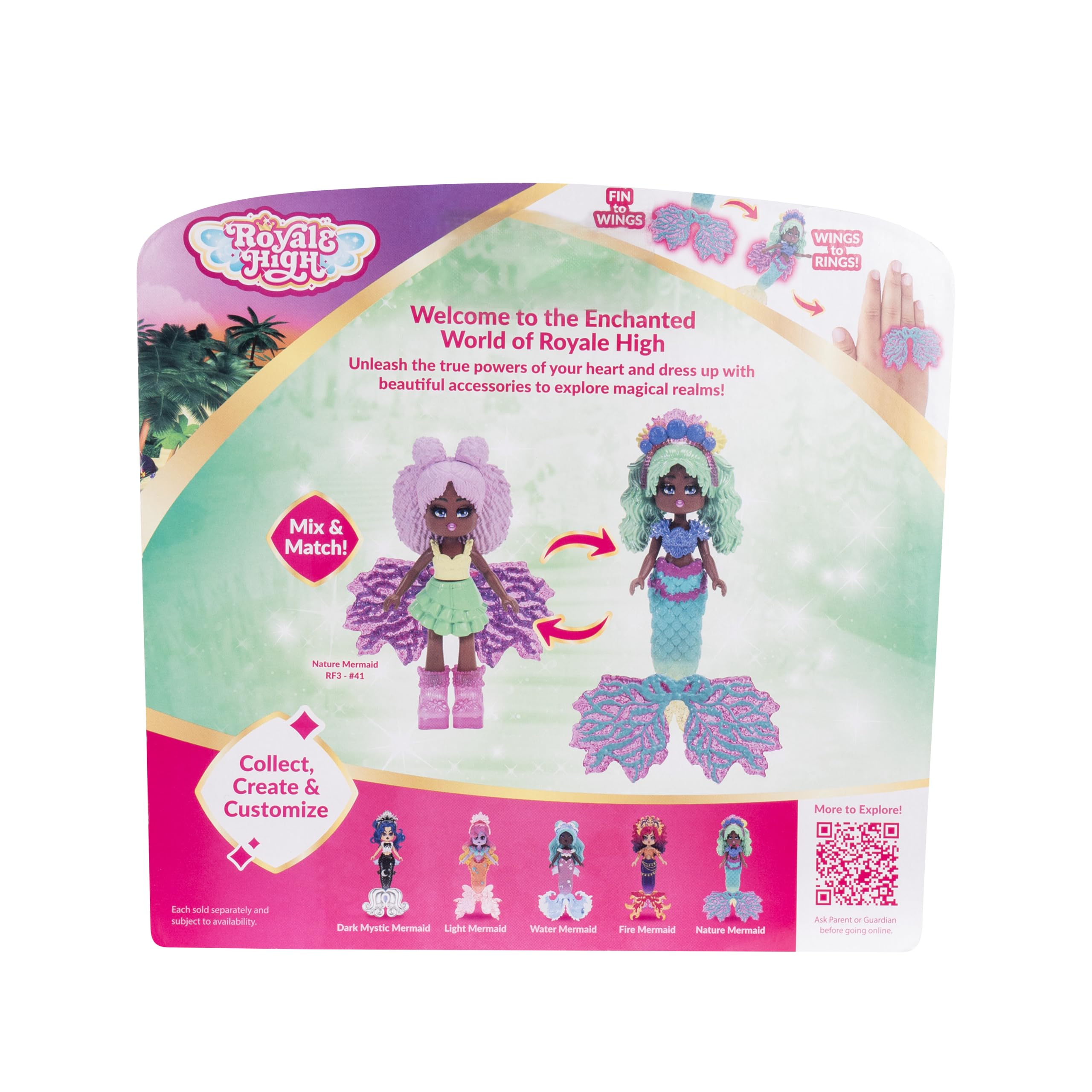 Royale High Nature Mermaid scratch-off virtual item code panel visible for easy redemption benefit