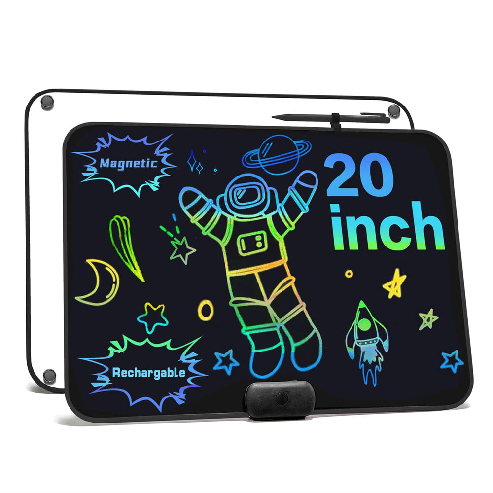 ROYALITA writing tablet magnetic mount on fridge for easy organization of chores.