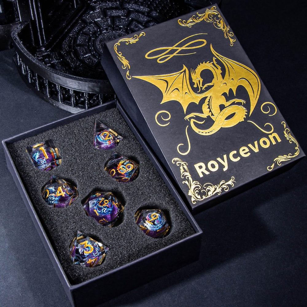 Roycevon clear-number dice are easy to read on the table.