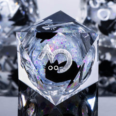 Roycevon resin cat-dnd dice gift-box, organized protection and easy transport