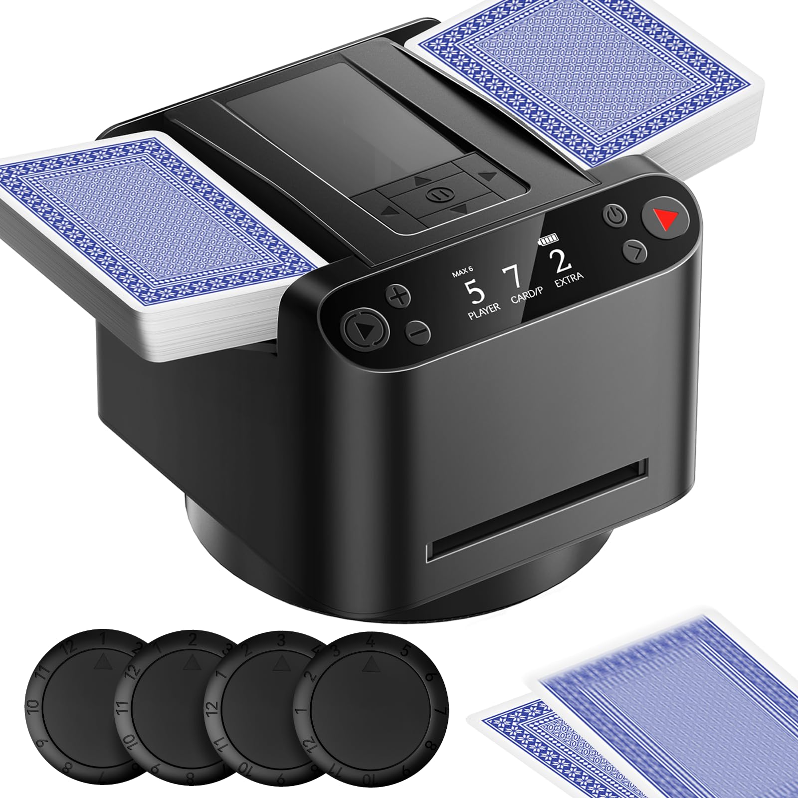 Roypouta Cardflow360 front view showcases compact design for tight game spaces.