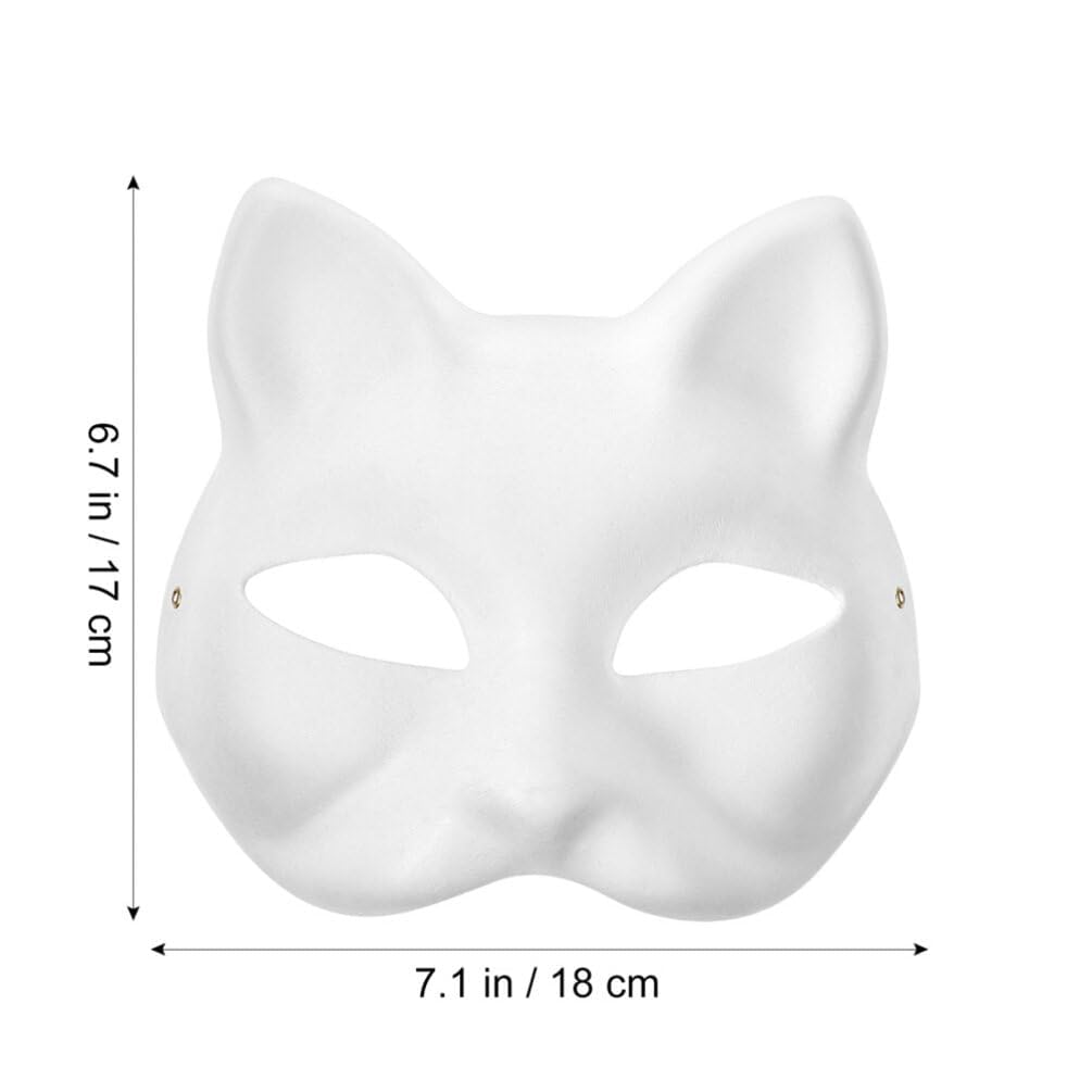 RQPQBO Therian mask with DIY coloring surface for projects