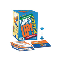 R&R Games Time's Up! Title Recall box and cards ready for a party game.