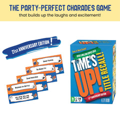 R&R Games Time's Up! Title Recall players describe clues to guess titles.