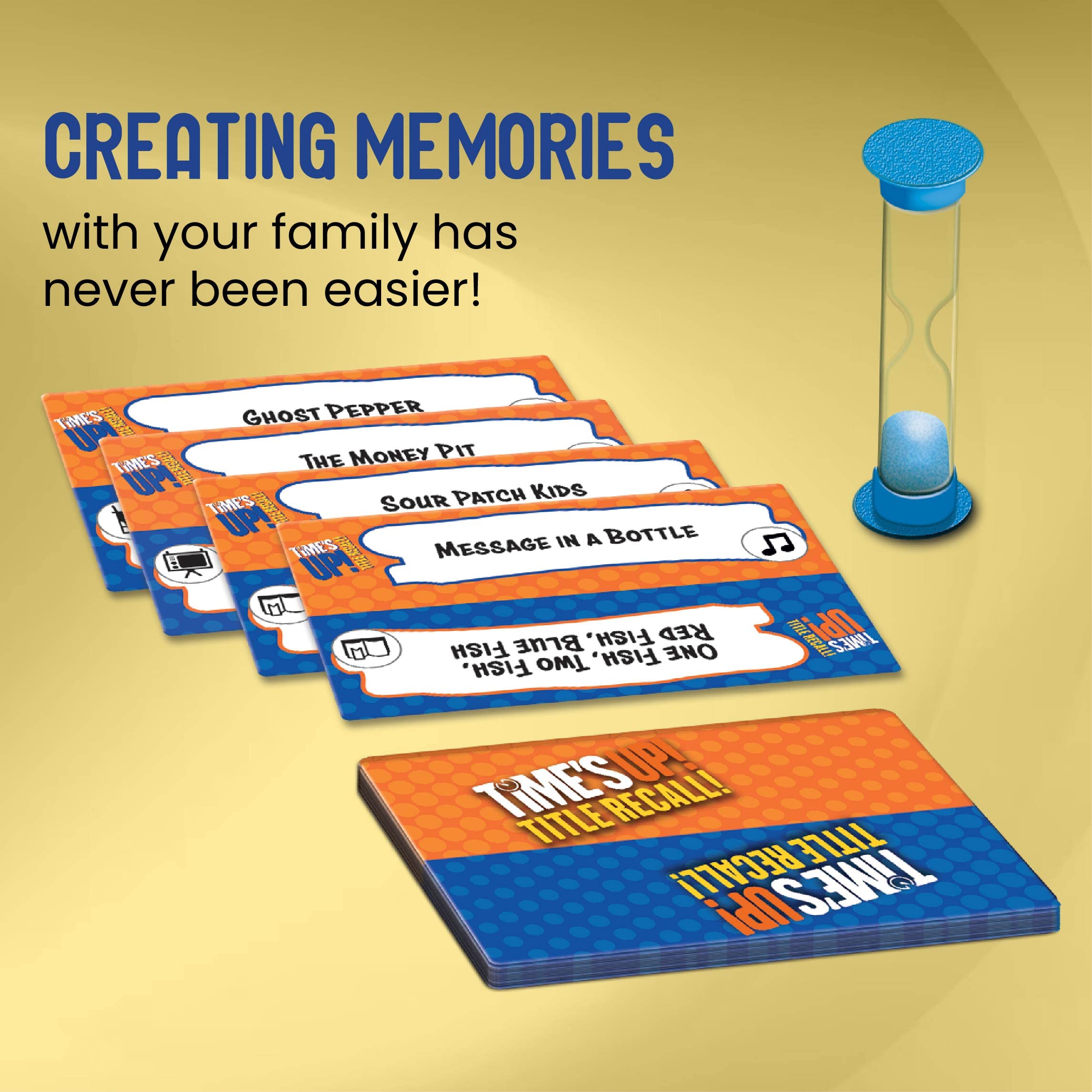 R&R Games Time's Up! Title Recall Freeze Challenge round adds tension and laughs.